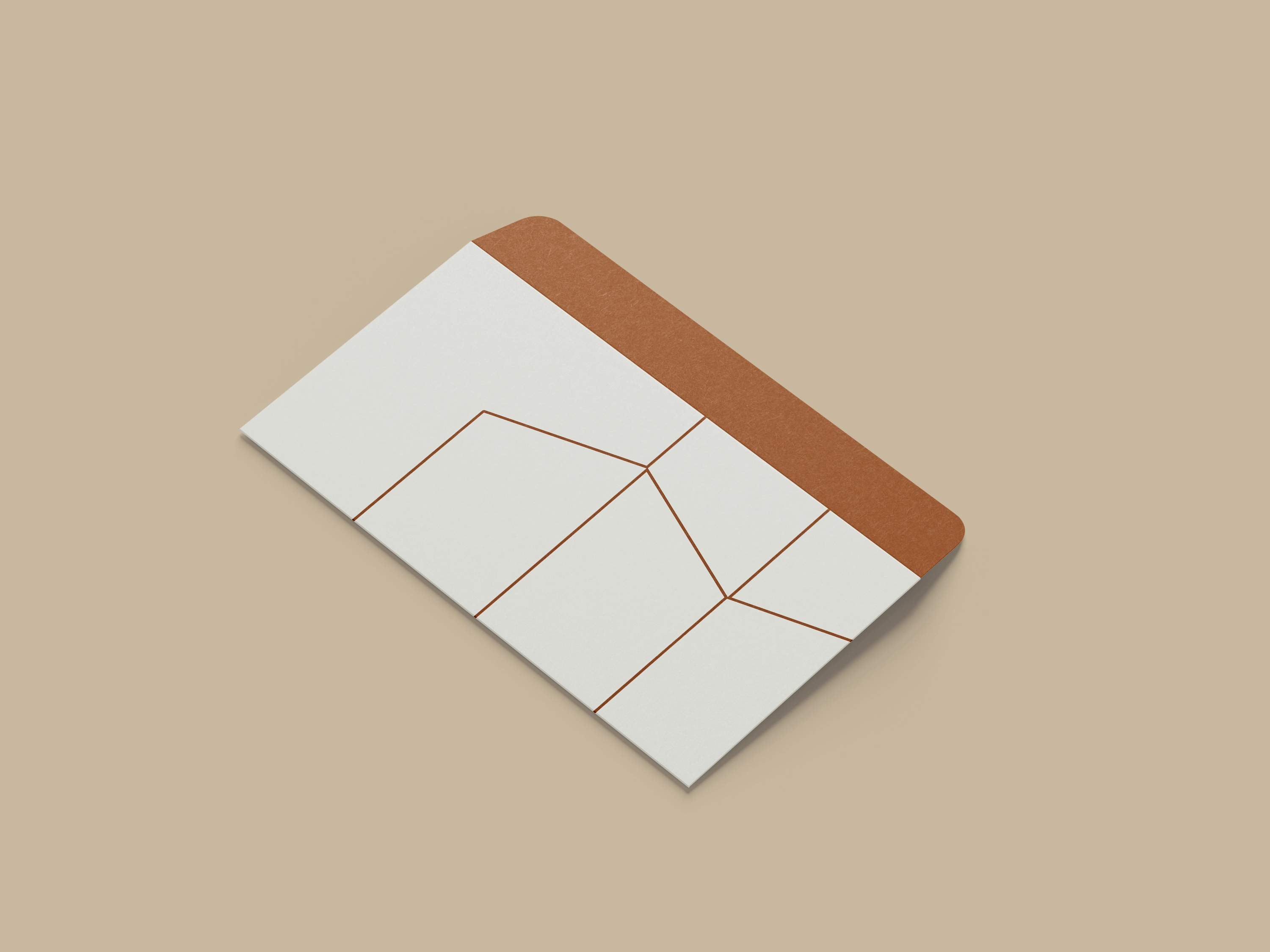 White Alsallal Developments envelope with copper linework and a contrasting flap.