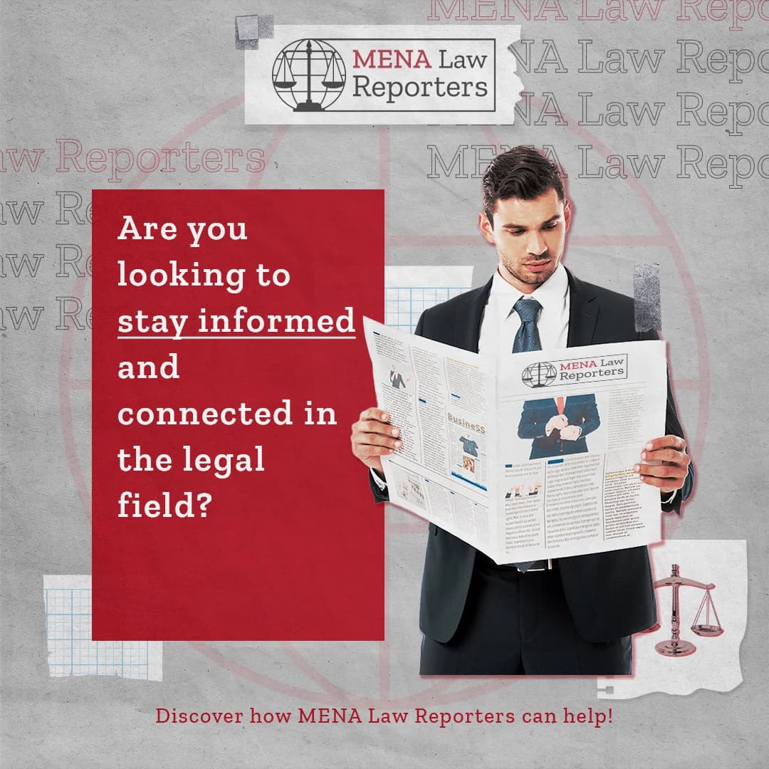 MENA Law Reporters bilingual social media design for legal news and professional awareness.