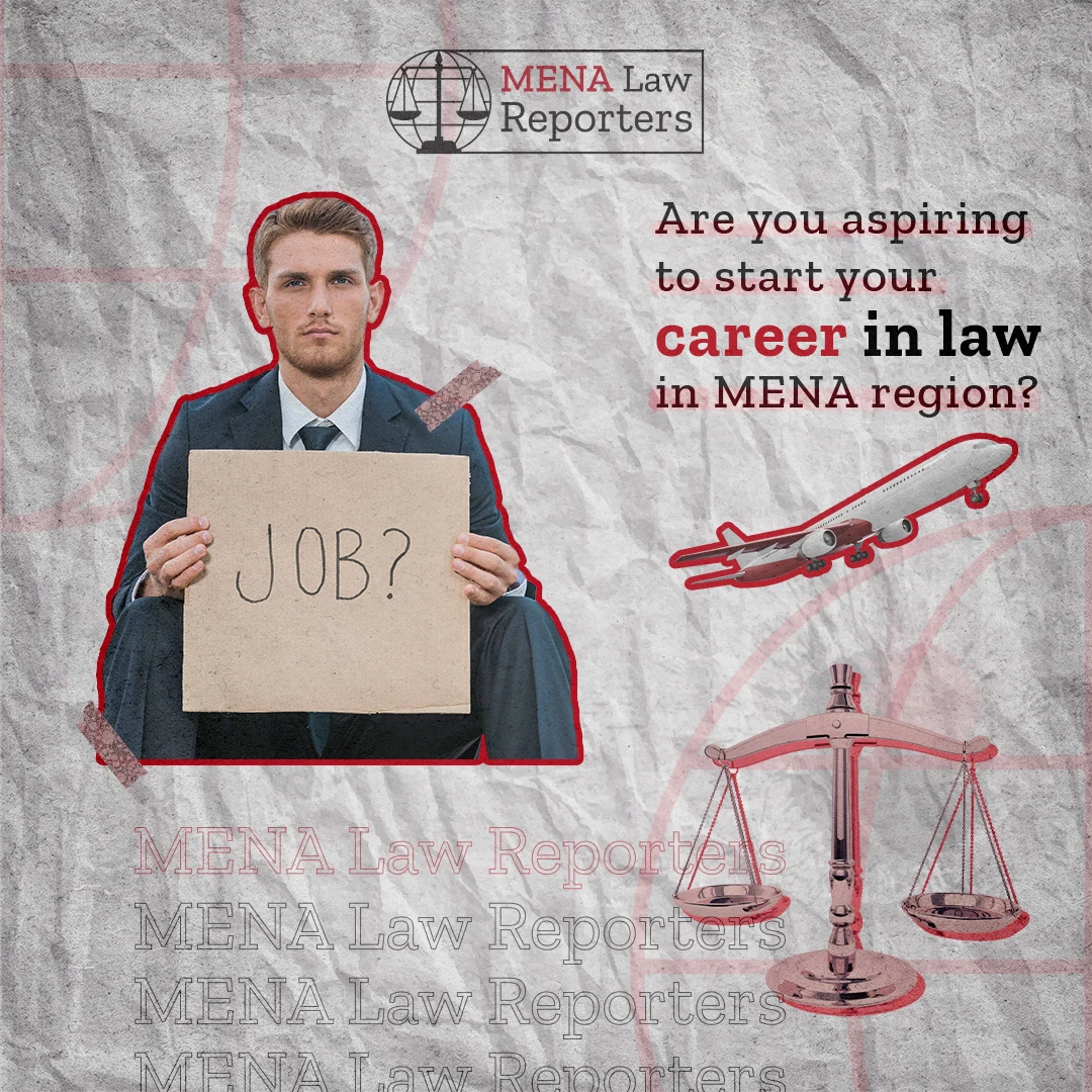 MENA Law Reporters social post asking whether viewers aspire to start a legal career in the MENA region.