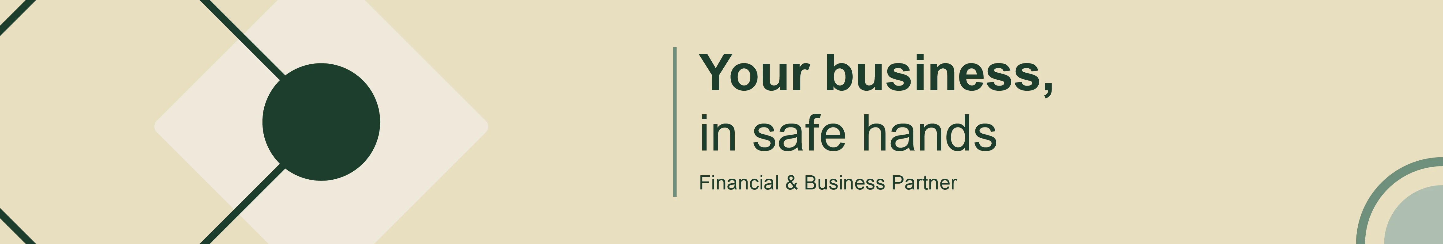 Orin UAE financial and business consultancy LinkedIn cover reading Your business, in safe hands.