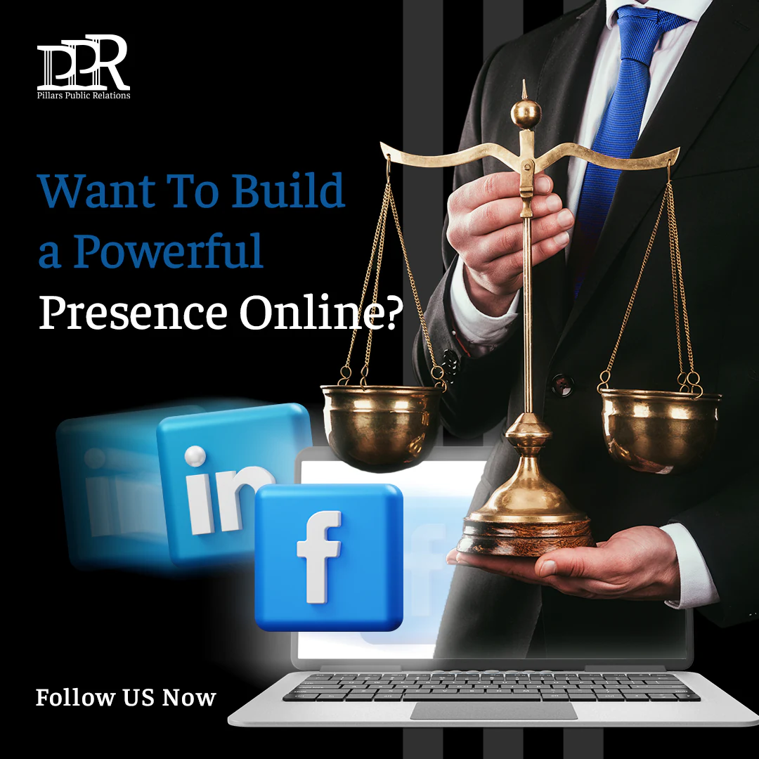 Pillars PR campaign about building a powerful online presence for lawyers.