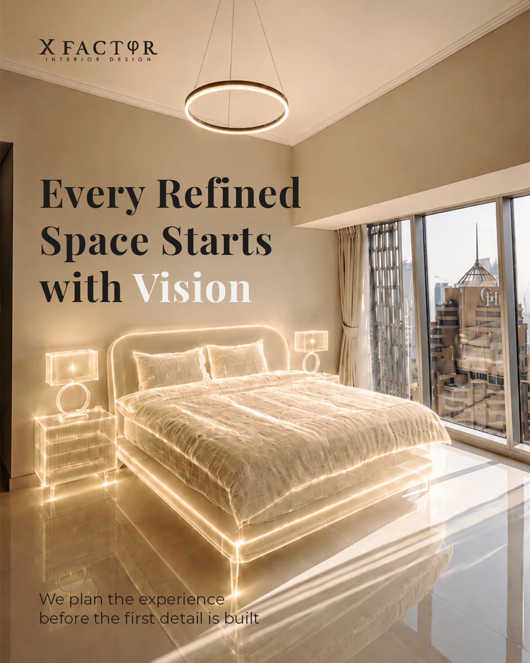 Luxury interior design campaign carousel cover by X Factor Interior Design in Dubai