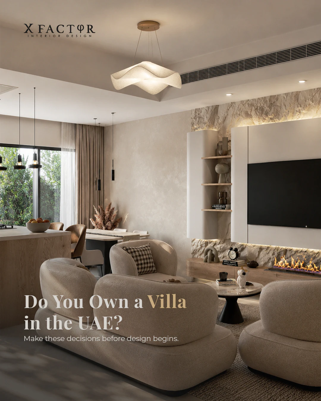 Dubai villa interior design carousel cover for a turnkey renovation campaign by X Factor Interior Design